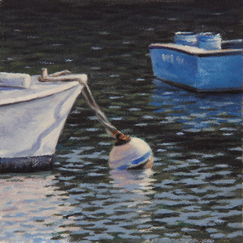 Will Kefauver oil paintings, "Blue, White and Float"