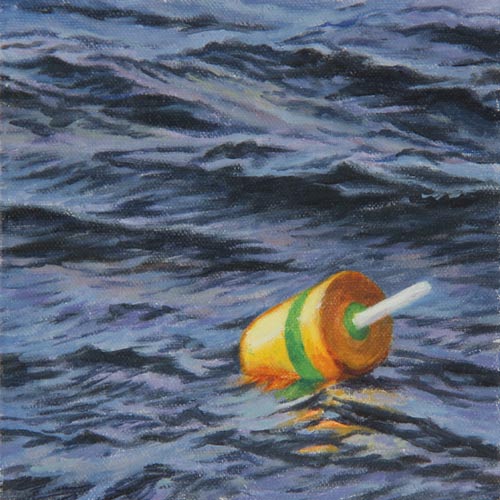 Will Kefauver oil paintings, "Buoy in Yellow"