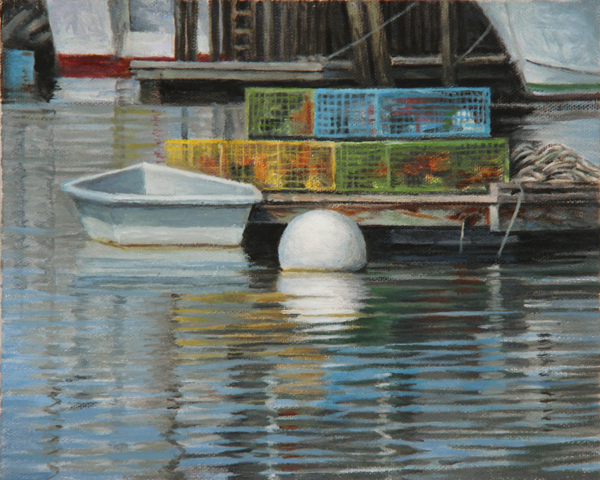 Will Kefauver oil painting, "South Bristol Float"