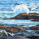 "In on the Rocks", oil painting by Will Kefauver