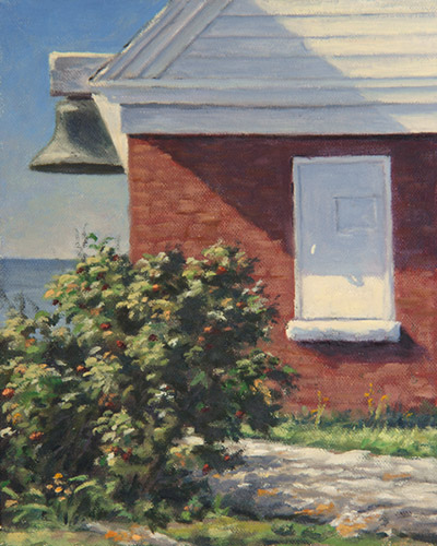 Will Kefauver oil painting, "Morning at the Bell Tower"