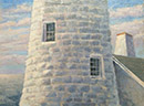 Will Kefauver oil painting, "Tower Windows, Pemaquid"