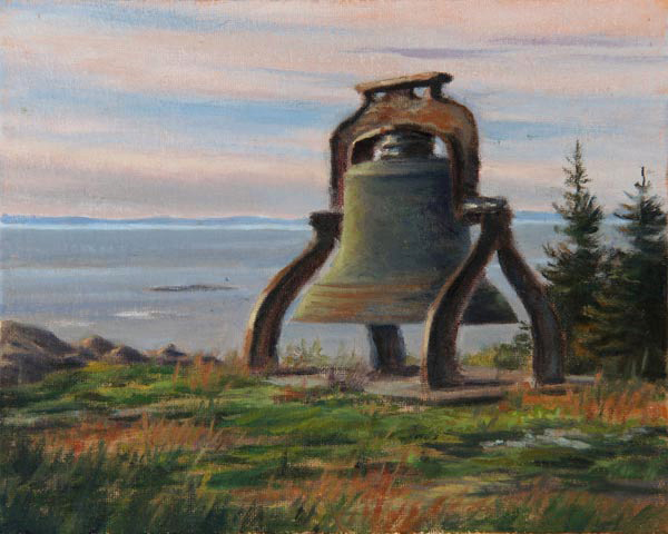 Will Kefauver oil painting, "The Bell" Monhegan Island