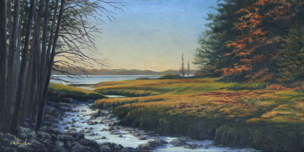 Will Kefauver oil painting, "Autumn Coast"