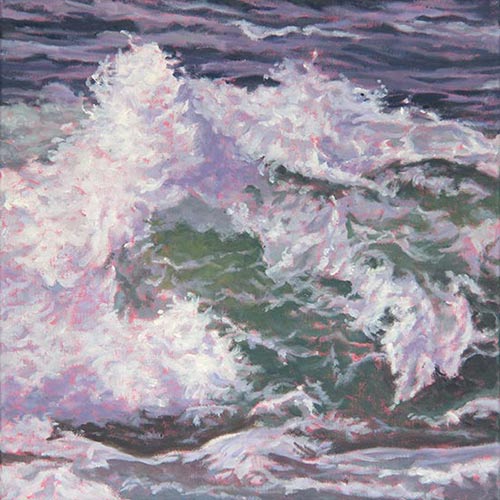 Will Kefauver oil painting, "Crash"
