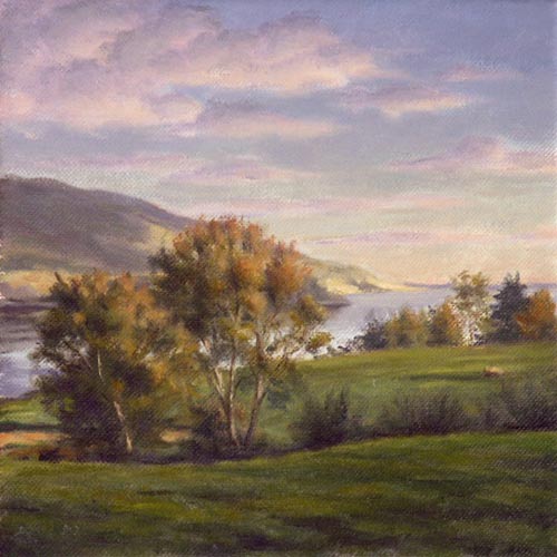 Will Kefauver oil painting, "Somes Pond Eve"