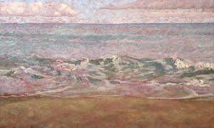 Will Kefauver, painting, Beach in Progress detail III