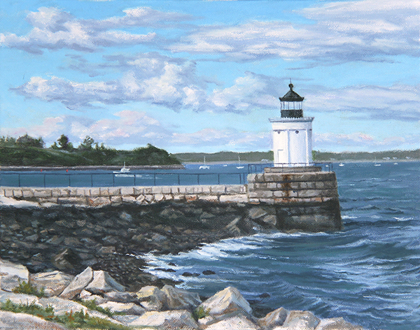 Will Kefauver oil painting, "Bug Light Afternoon"