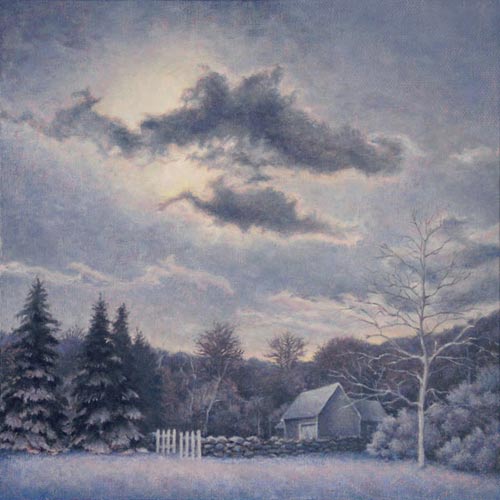 Will Kefauver oil painting, "Chilmark Winter"