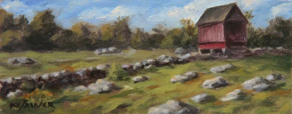 Will Kefauver oil painting, "Ashlawn Farm"