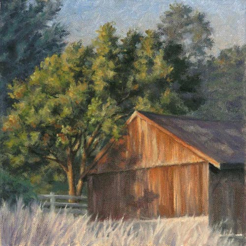 Will Kefauver oil painting, "Hanover Shed"