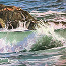 "Incoming Break II", oil painting by Will Kefauver