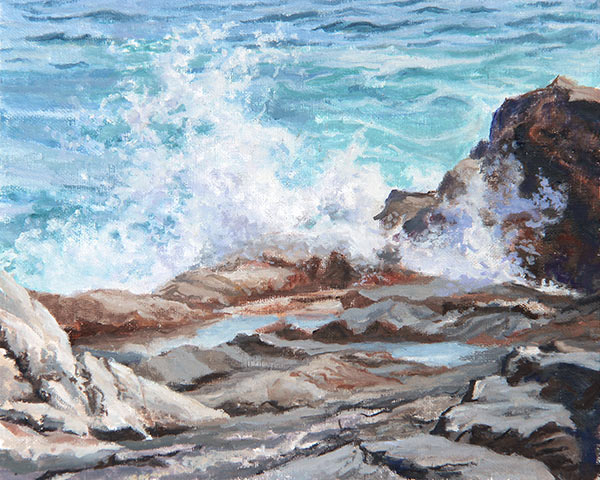 Will Kefauver oil painting, "Little Crash"