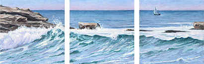 "Over the Rocks II", oil painting by Will Kefauver