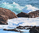 "Rocks 'n' Surf", oil painting by Will Kefauver