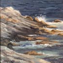 "Rocks to the Sea", oil painting by Will Kefauver